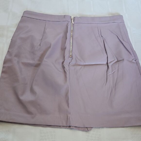 Dynamite Pink Mini Wrap Skirt Asymmetrical Slit - Picture 10 of 16